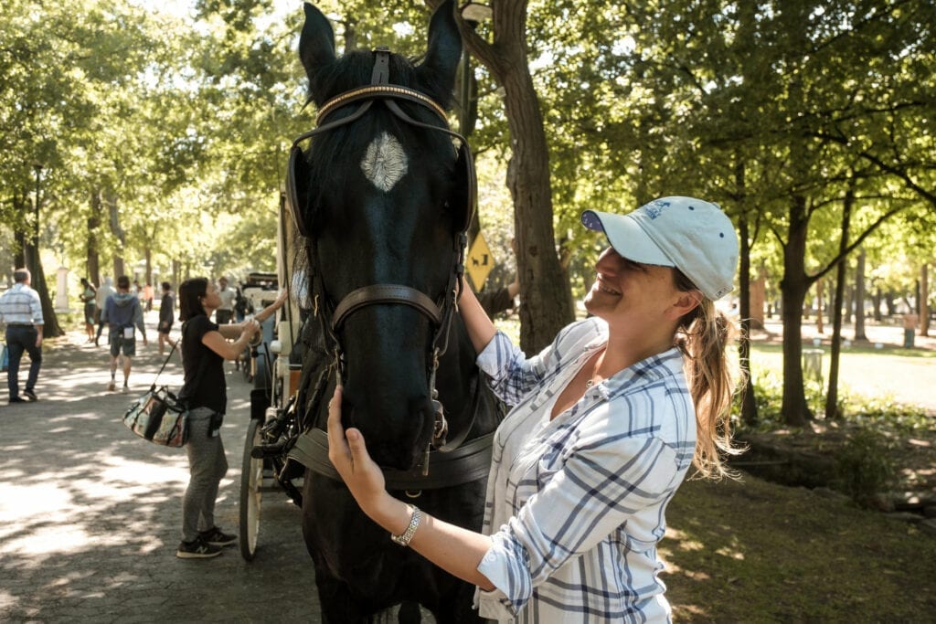 Ashley Avis on the set of Disney's Black Beauty